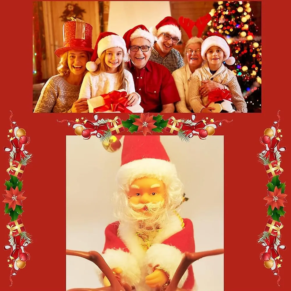 Christmas Toy Gifts Santa And Deer Christmas Electric Car Toy With Music Reinde