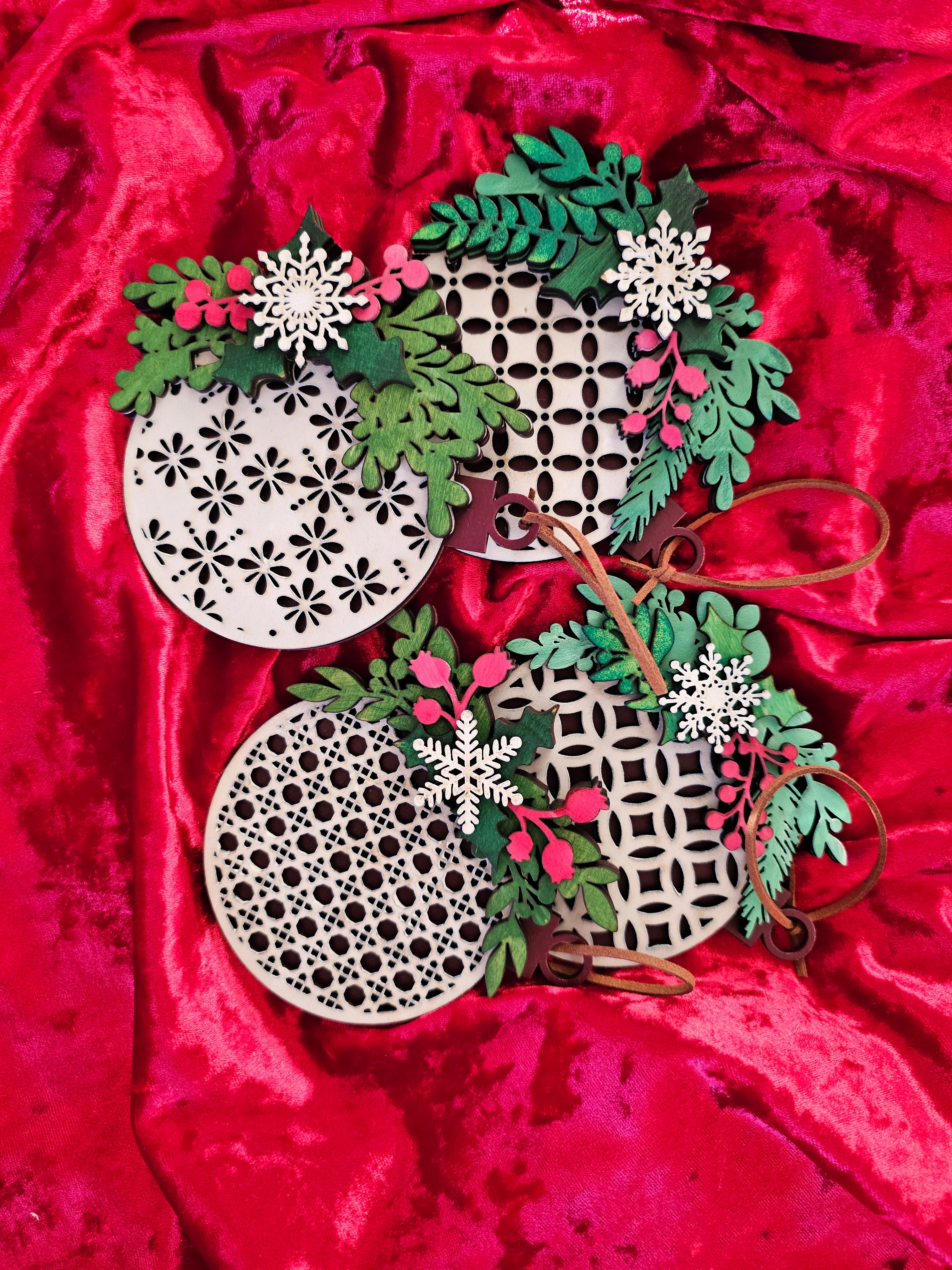 Christmas Ball Ornaments - Set of 4