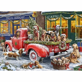 Christmas puppy jigsaw puzzle 1000 pieces