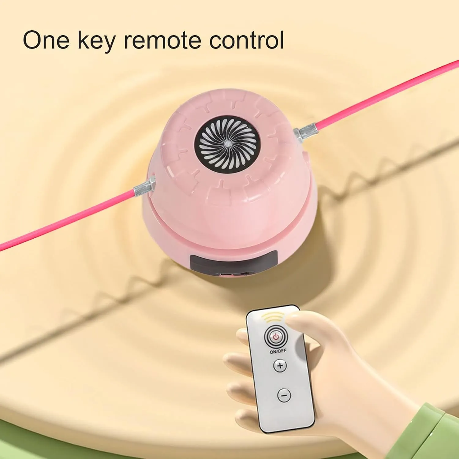 ciciglow Jump Rope Machine with Remote, Jump Workout Entertaining Interaction Rope Skipping Machine for Family, Office, Gym, Party