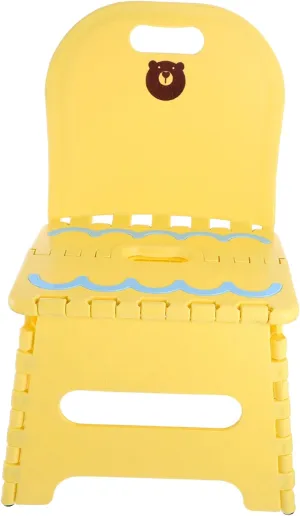 Ciieeo Portable Plastic Chair with Backrest Compact Folding Stool for Outdoor Activities Camping and Travel Lightweight and Easy to Store for Adults