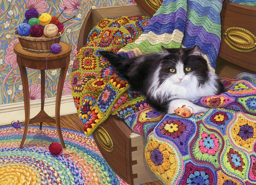 Comfy Cat 1000pc Puzzle, Compact