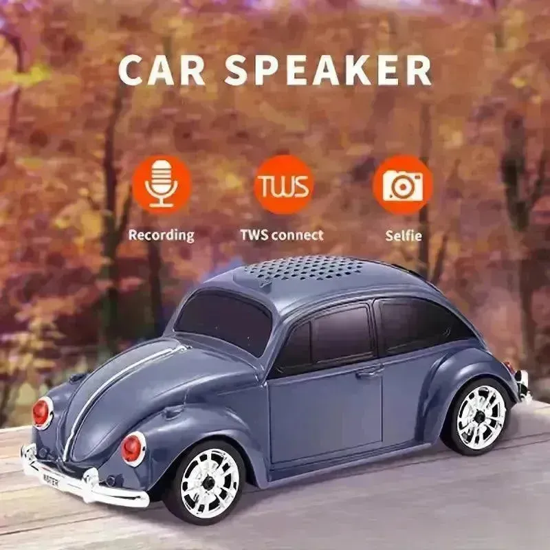 Compact Vintage Car Shaped Bluetooth Speaker