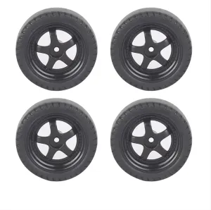 Compatible with LDRC LD1201 P06 for WPL B14 B24 C14 C24 C34 RC Car Upgrade Accessories RC Parts 4Pcs RC Drift Tire Wheel Hard Tyre RC Wheel Tires