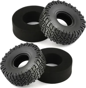 Compatible with Traxxas TRX4 D90 for Axial SCX10 90046 II for Redcat 1/10 RC Crawler Car 4Pcs 120Mm 1.9Inch Rubber Tire Wheel Tyre RC Wheel Tires