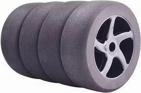 Compatible with HSP for HPI for Racing Car 17mm Hex 1/8 RC Sponge Tires Plastic Wheel Rims 118mm Set Replacement Spare Parts RC Wheel Tires