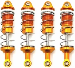 Compatible with Racing for PTG-2 for PTG-2R 1/10 Rc Crawler Car Metal Upgrade Parts Front Rear Hydraulic Shock Absorbers RC Shocks Damper(Yellow)