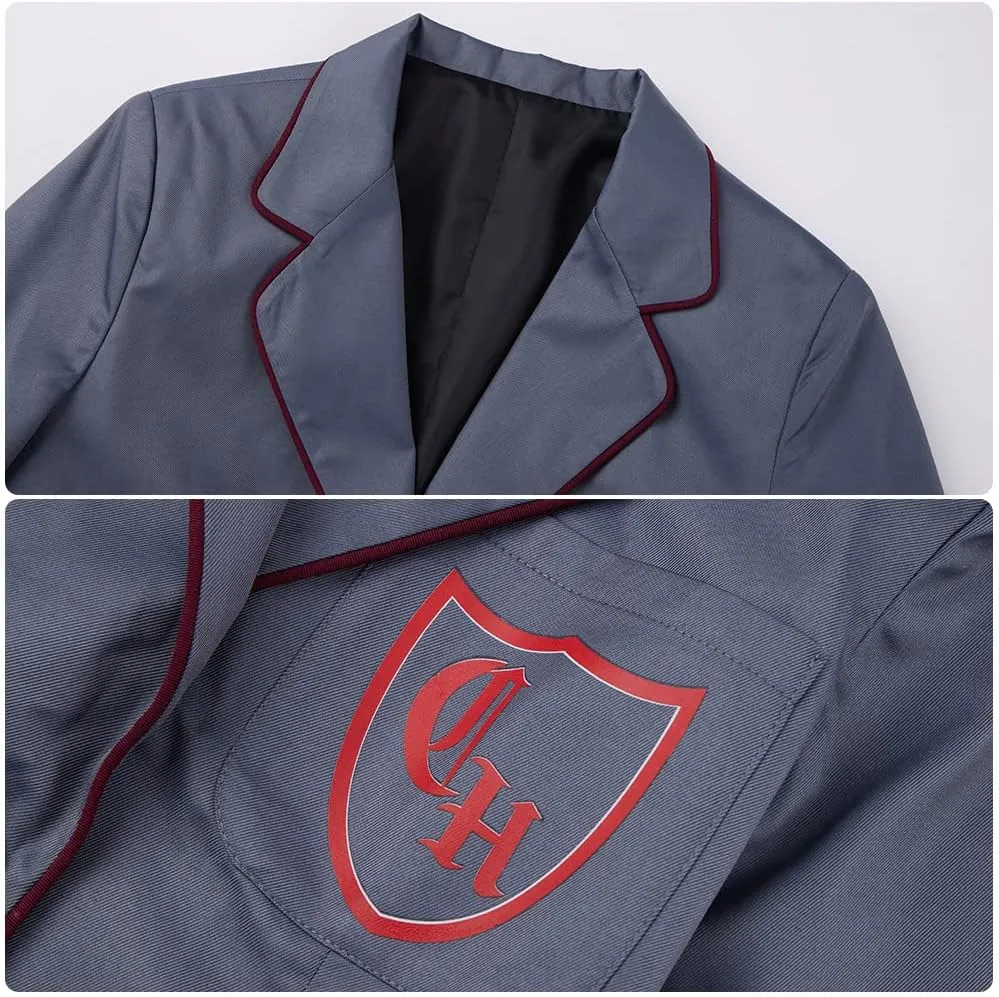 Cos-Animefly Matilda Cosplay Costume Adult Boy Girl Musical School Uniform Coat JK Skirt Tie Shirt Halloween Party