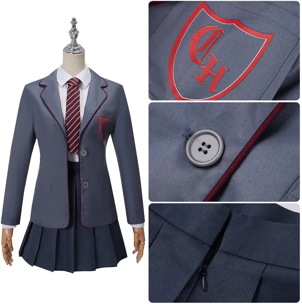 Cos-Animefly Matilda Cosplay Costume Adult Boy Girl Musical School Uniform Coat JK Skirt Tie Shirt Halloween Party