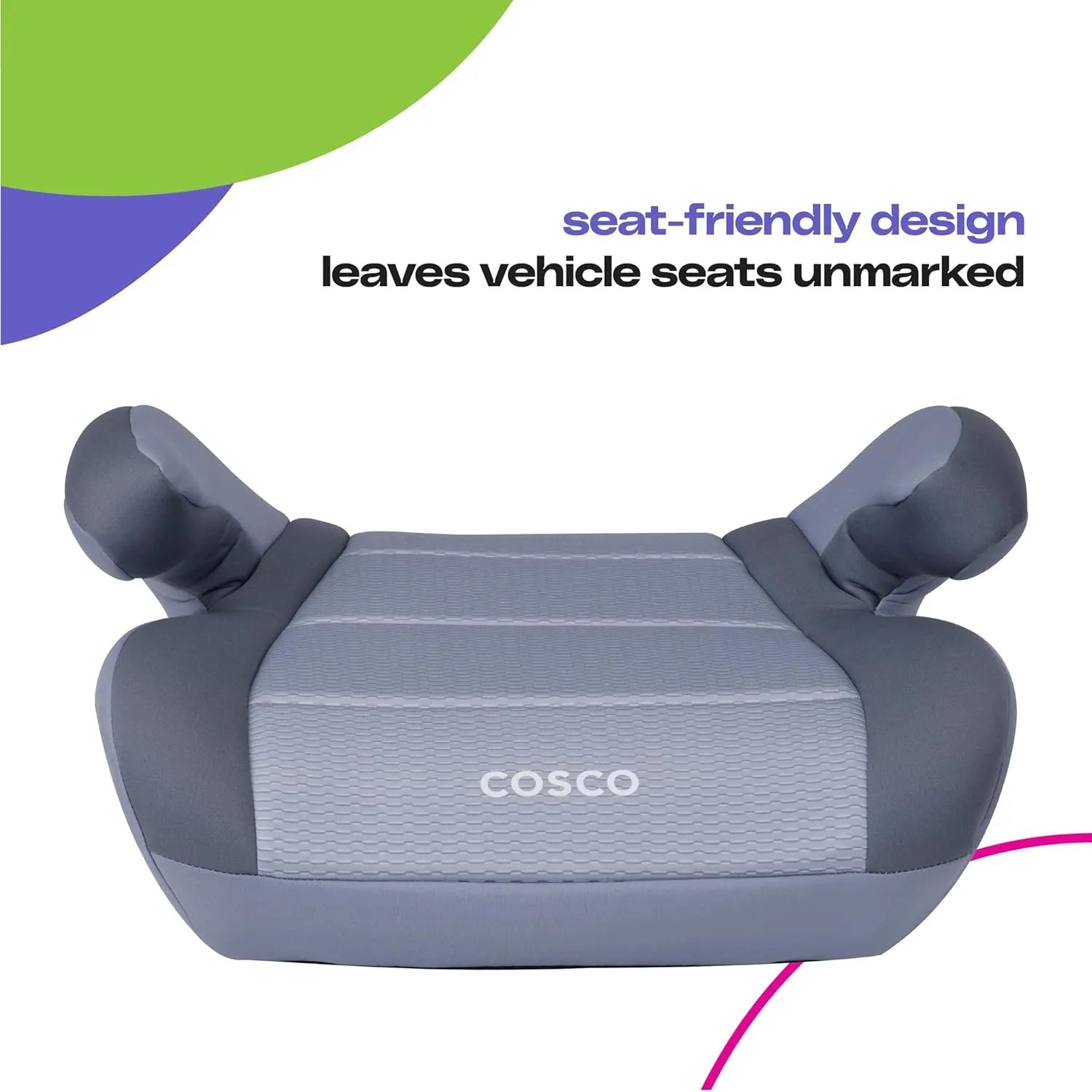 Cosco Topside Backless Booster Car Seat, Lightweight Booster Seats for Cars 40-100 lbs, Backless Booster Seat for Car, Turquoise