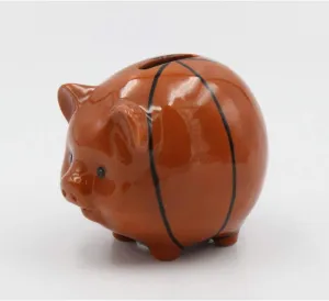 Cosmo s Gifts 20962 Porcelain Basketball Piggy Bank 3 5/8" H
