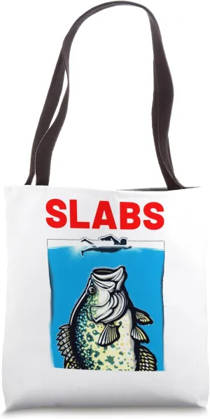 Crappie Fishing Shark Movie Parody Slabs Crappie Fishing Tote Bag