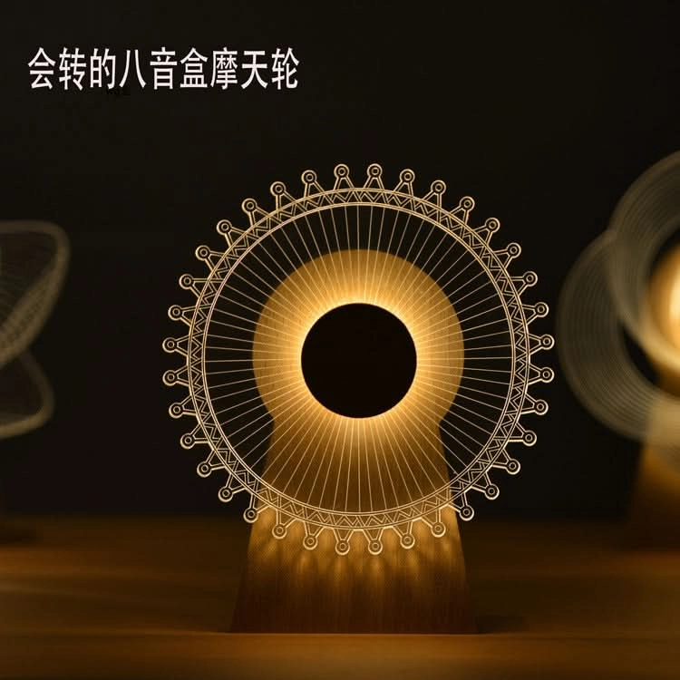 Creative Wooden Ferris Wheel Music Box