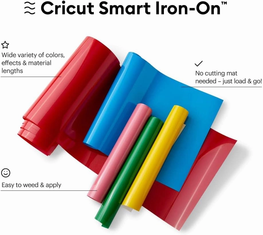 Cricut Smart Iron On, Gold - 3ft Roll (13'x36') Heat Transfer Vinyl for Maker & Explore Machines- Matless Cutting for Long cuts up to 12ft