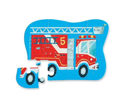 Crocodile Creek | Mini Shaped Puzzle 12pc - Fire Truck