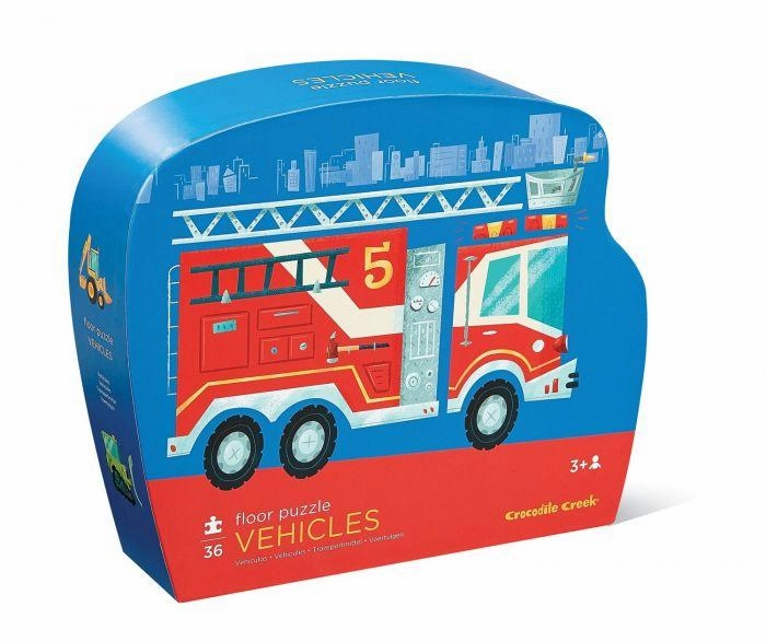 Crocodile Creek Shaped Box Puzzle Fire Truck 36pc