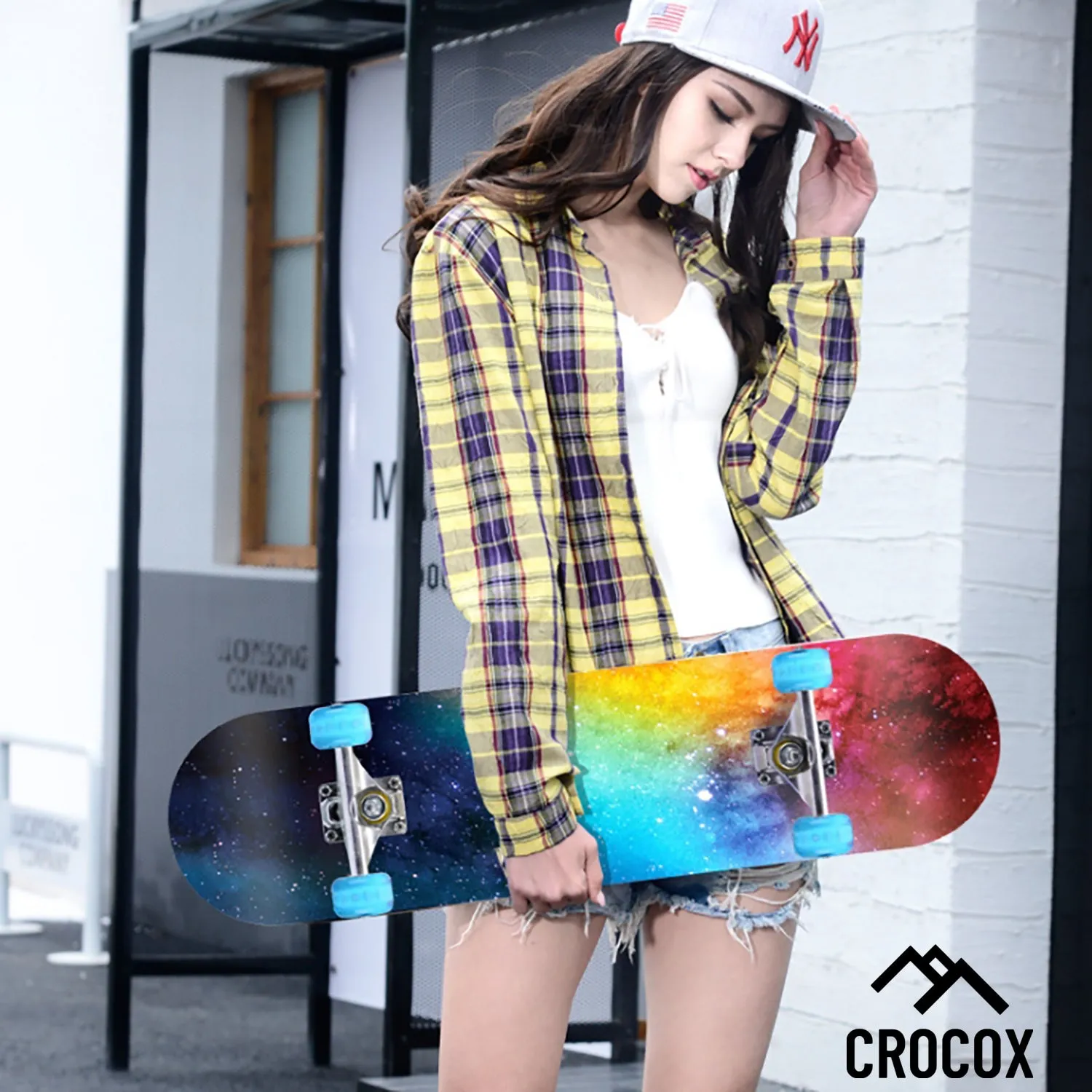 Crocox Kids Adult Skateboard Complete Set Up-Beginner to Pro Boards Outdoor