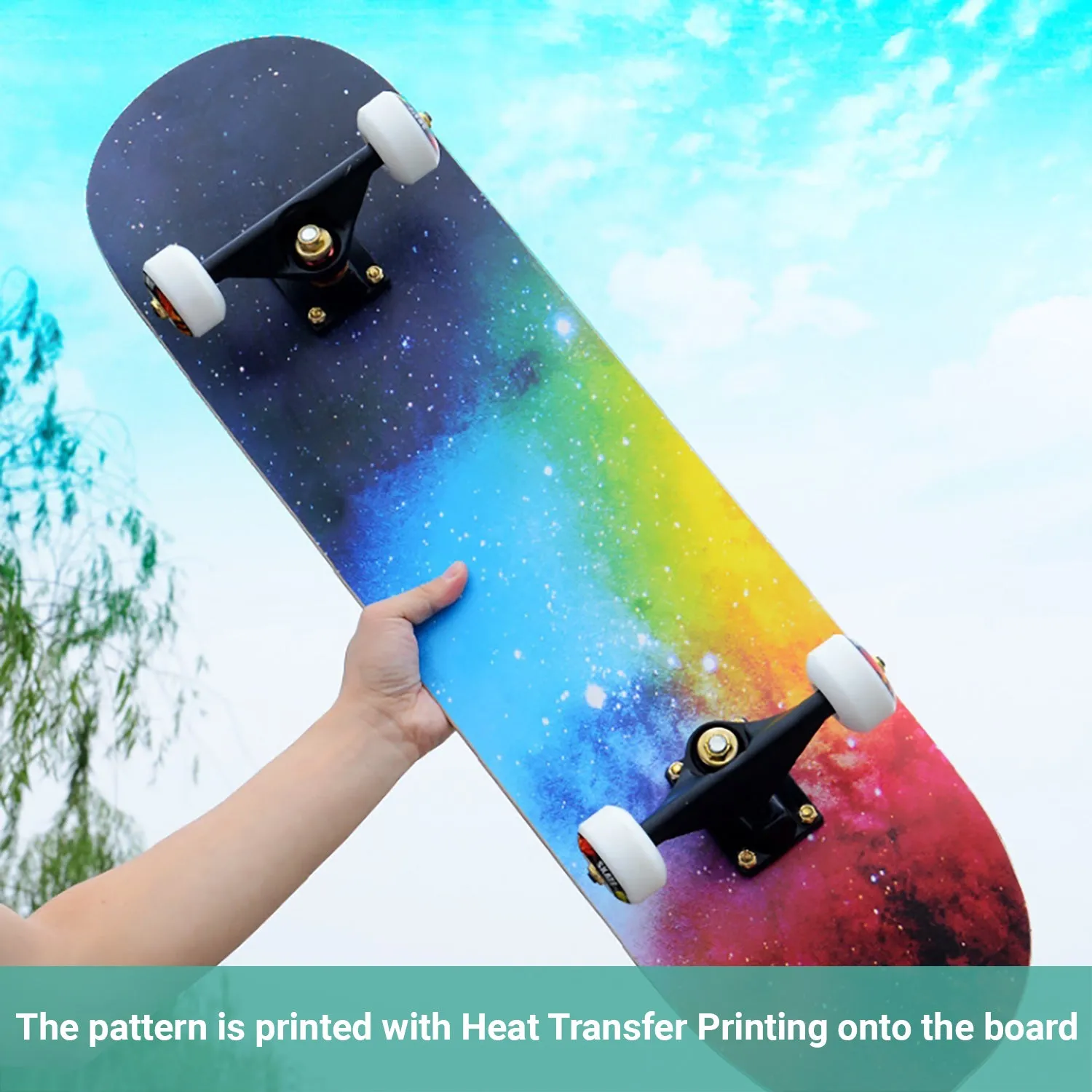 Crocox Kids Adult Skateboard Complete Set Up-Beginner to Pro Boards Outdoor
