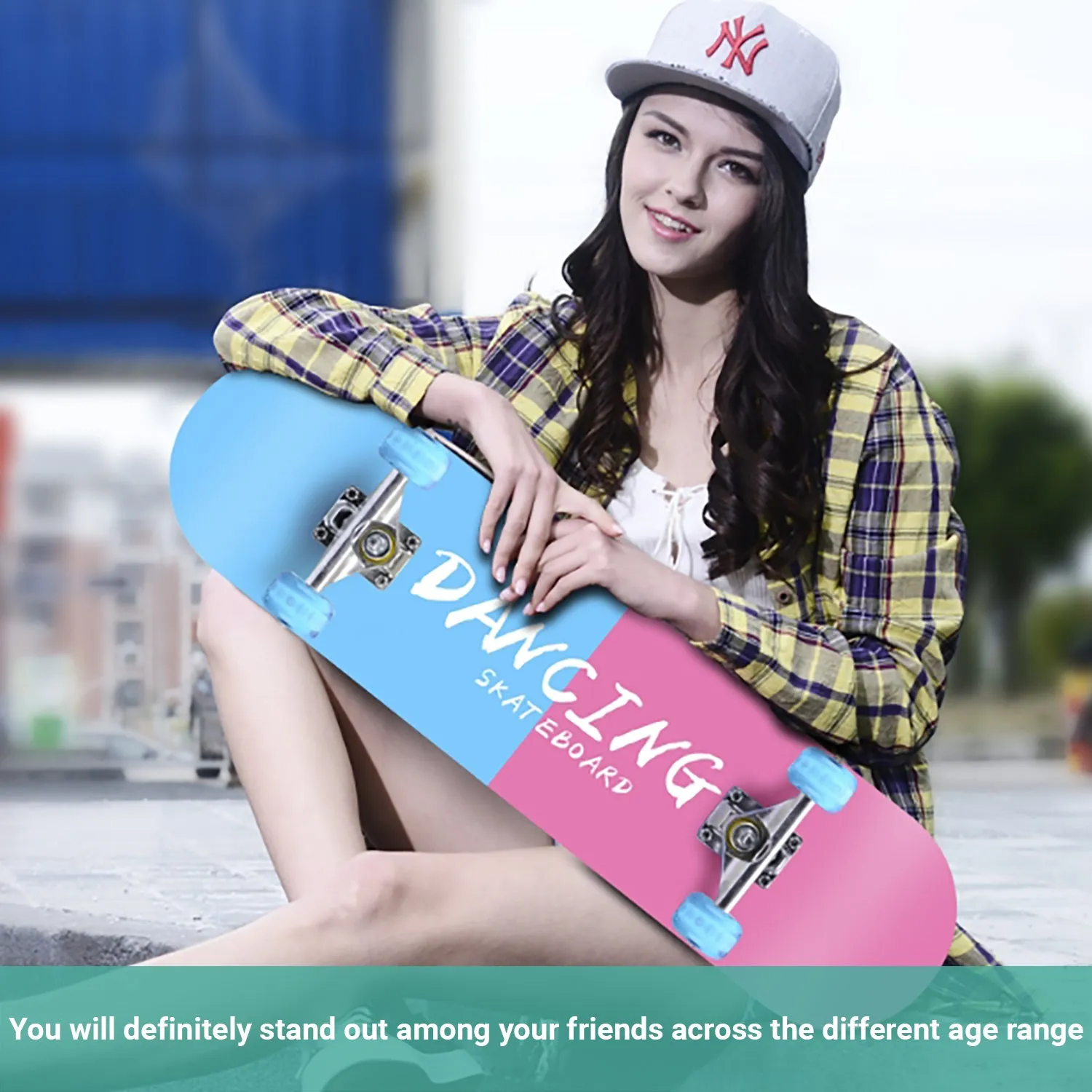 Crocox Kids Adult Skateboard Complete Set Up-Beginner to Pro Boards Outdoor