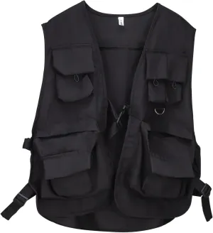 Cropped Vest for Men Travel Vest Lightweight Pockets Running Vest Fishing Hunting Vest