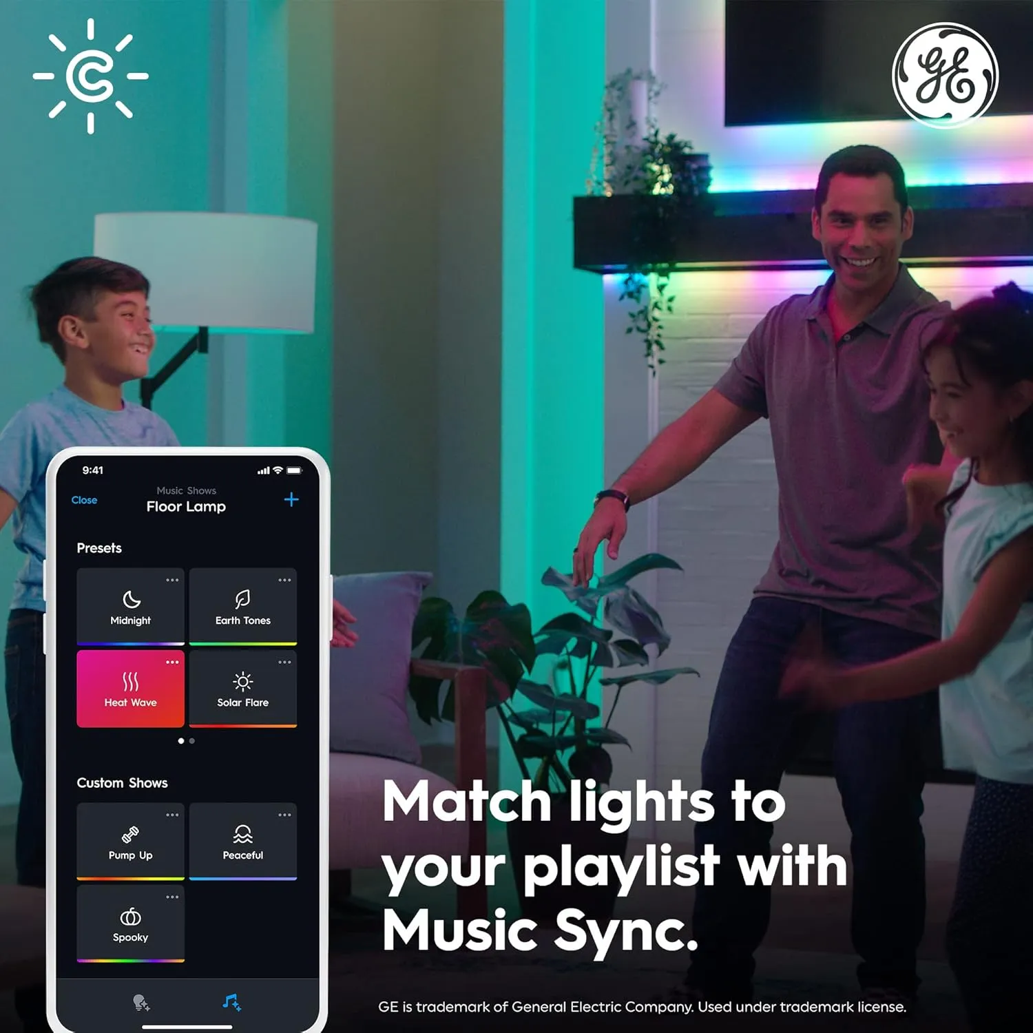 Cync GE Dynamic Effects A19 Smart LED Light Bulb, Color Changing Smart WiFi Light, Compatible with Alexa and Google Home (2 Pack)