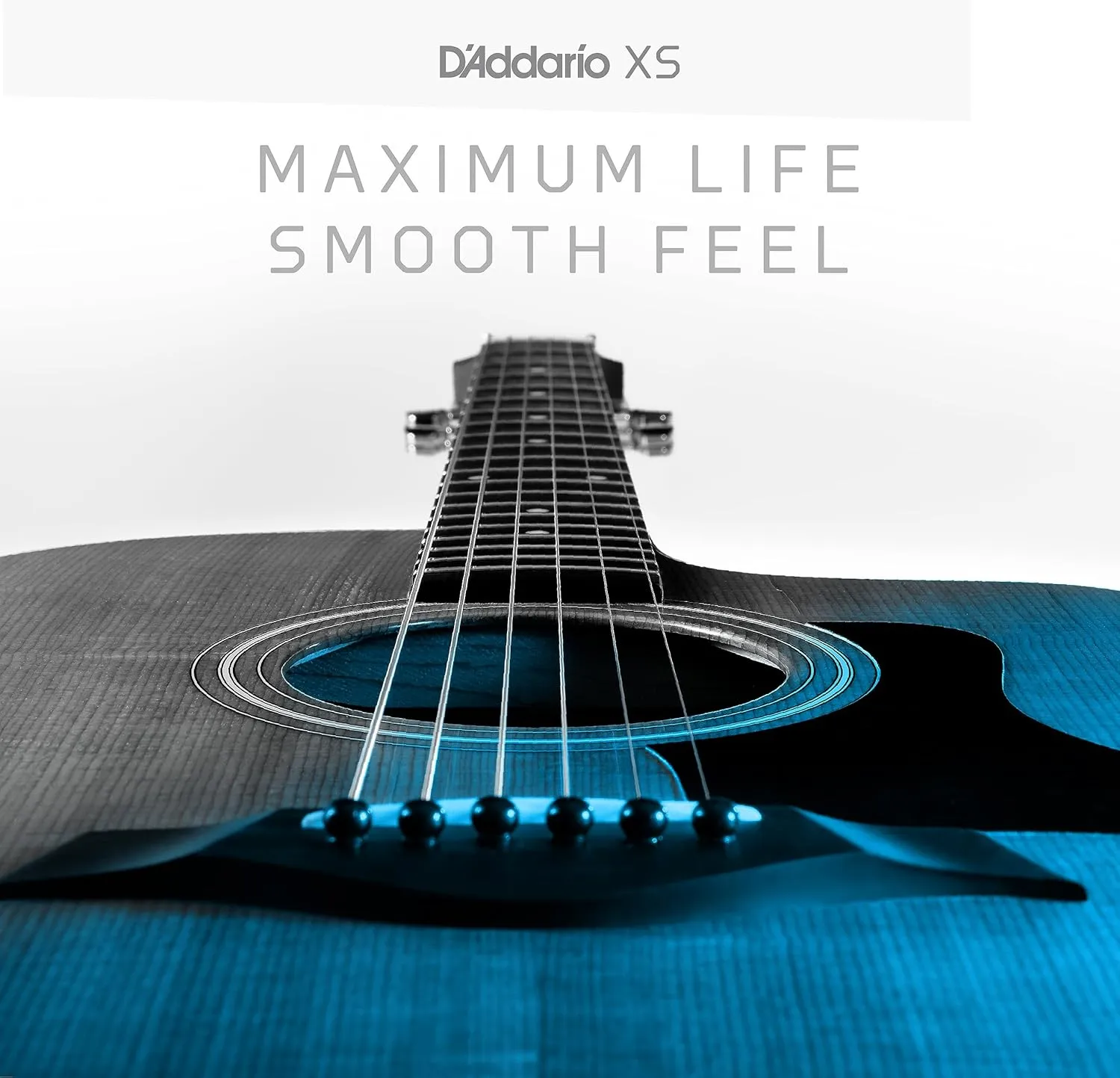 D'Addario Guitar Strings - XS Phosphor Bronze Coated Acoustic Guitar Strings - XSAPB1047 - Maximum Life with Smooth Feel & Exceptional Tone - For 6 String Guitars - 10-47 Extra Light