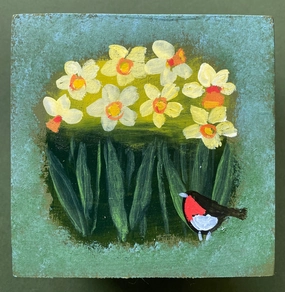 Daffs On Wood