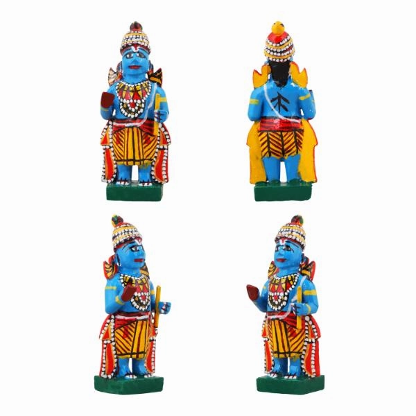 Dasavataram Set - 4 Inches | Wooden Statue/ Golu Doll for Navratri Decor