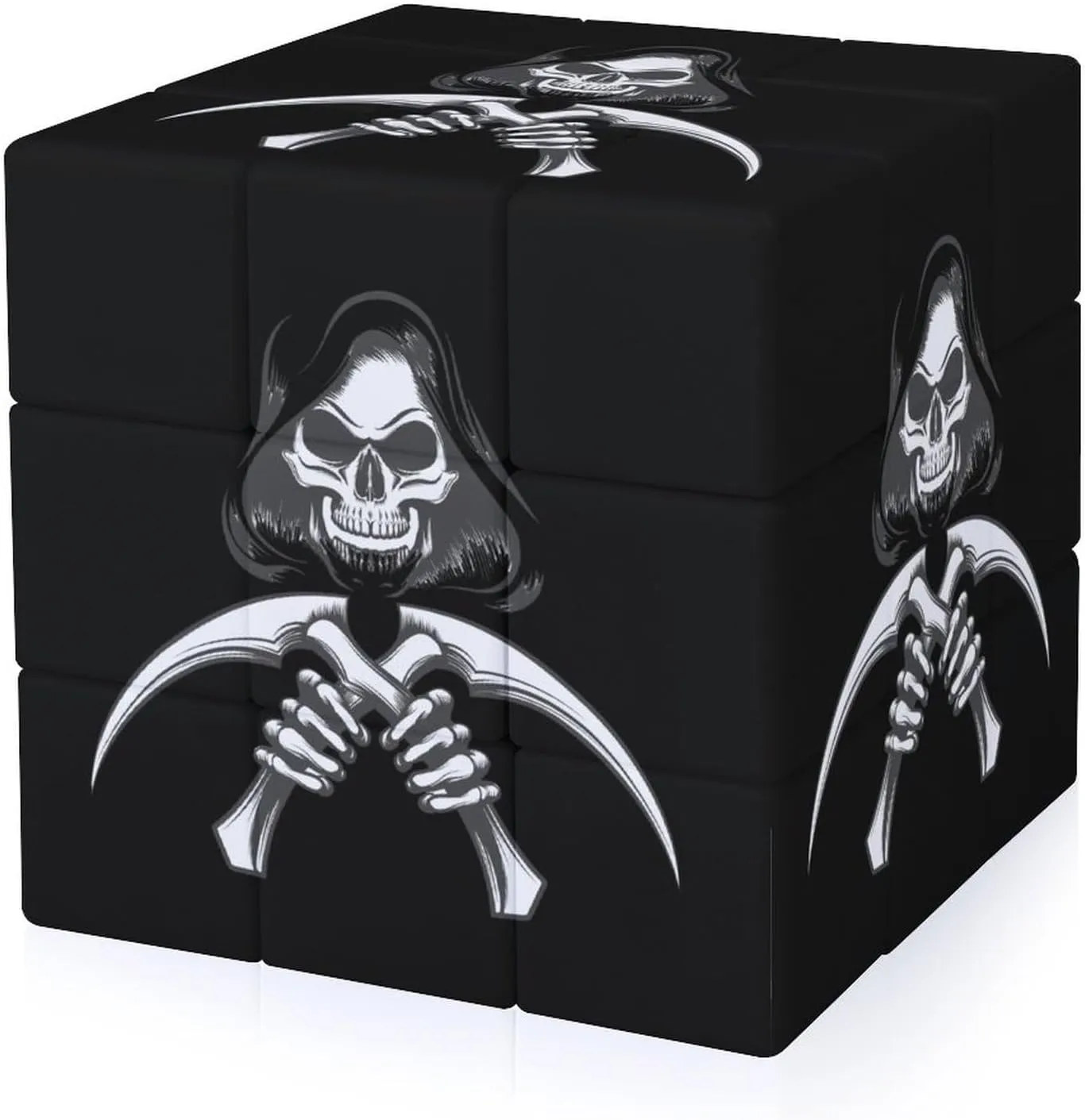 Death Grim Reaper Funny 3x3x3 Cube Smooth Lightweight Puzzle for Adult Graphic Printing Travel