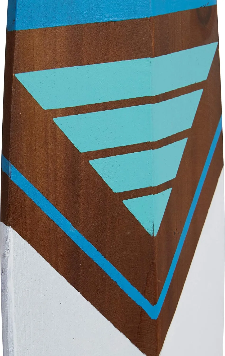 Deco 79 Wood Paddle Home Wall Decor Novelty Canoe Oar Wall Sculpture with Arrow and Stripe Patterns, Set of 2 Wall Art 6"W, 55"H, Multi Colored