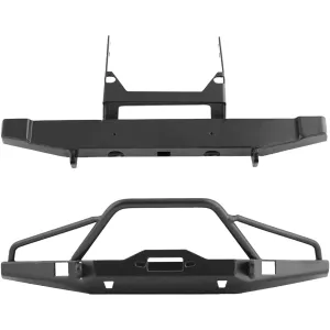 DeeRace Metal Front Bumper 1:10 Scale DIY Upgrade Parts Bumper for RC Crawler Replacement Accessories, Front Rear Bumper