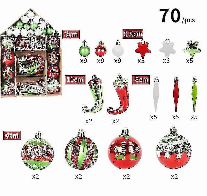 Delightful Elf Christmas Ball Ornaments Shatterproof Xmas Balls For Christmas