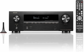 Denon AVR-X1800H 7.2 Channel AV Receiver (2023 Model) - 80W/Channel, Wireless Streaming via Built-in HEOS, WiFi, & Bluetooth, Supports Dolby Vision, HDR10 , and Home Automation Systems (Renewed)