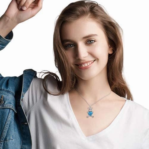 Diamond Studded Necklace Love Bear Pendant 2020V