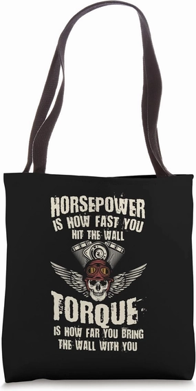 Diesel Mechanic Shirt, Funny Horsepower, Torque Tote Bag