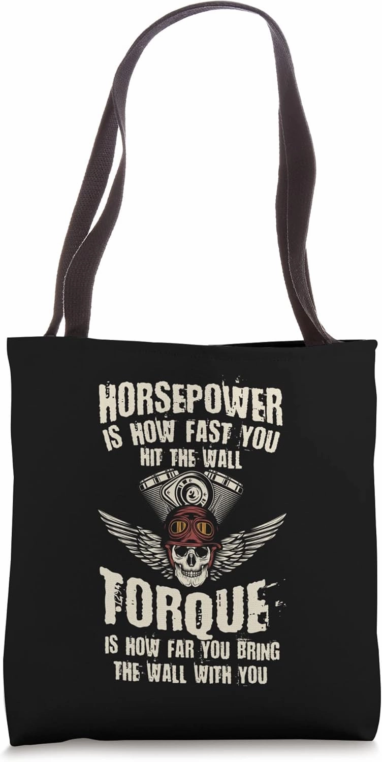 Diesel Mechanic Shirt, Funny Horsepower, Torque Tote Bag