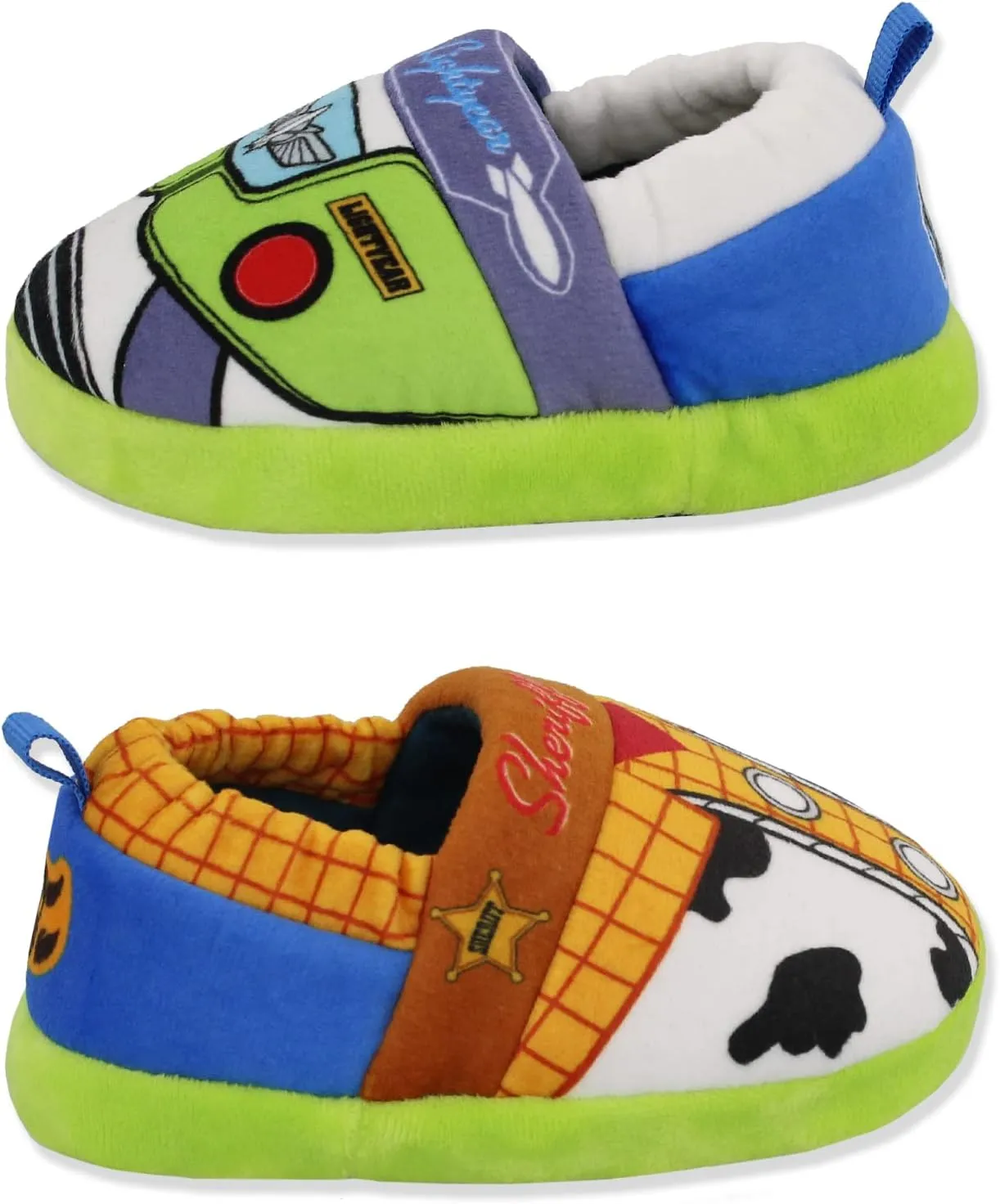 Disney Toy Story Woody Buzz Boys Toddler A-Line Slippers
