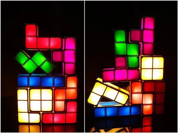 DIY Stackable Tetris Puzzle Desk Lamp