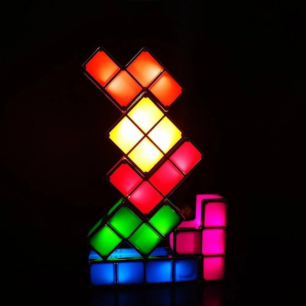 DIY Stackable Tetris Puzzle Desk Lamp