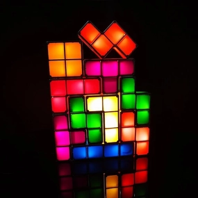 DIY Stackable Tetris Puzzle Desk Lamp