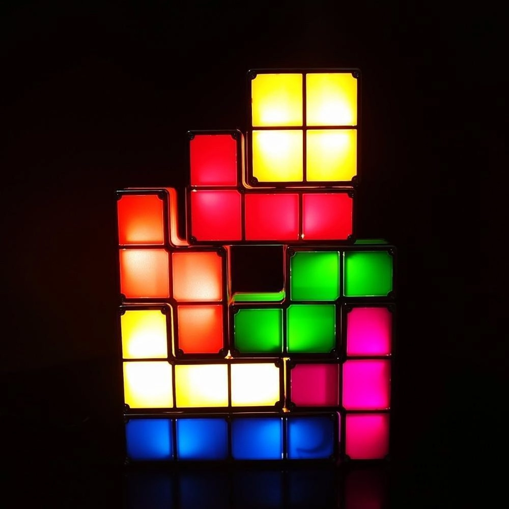 DIY Stackable Tetris Puzzle Desk Lamp