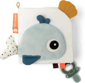 Done by Deer Soft Activity Book for Babies – Sea Friends Crinkle Sensory Toy with Teether, Mirror & Textures – Tummy Time & Stroller Toy for Newborns and Infants – Color Mix