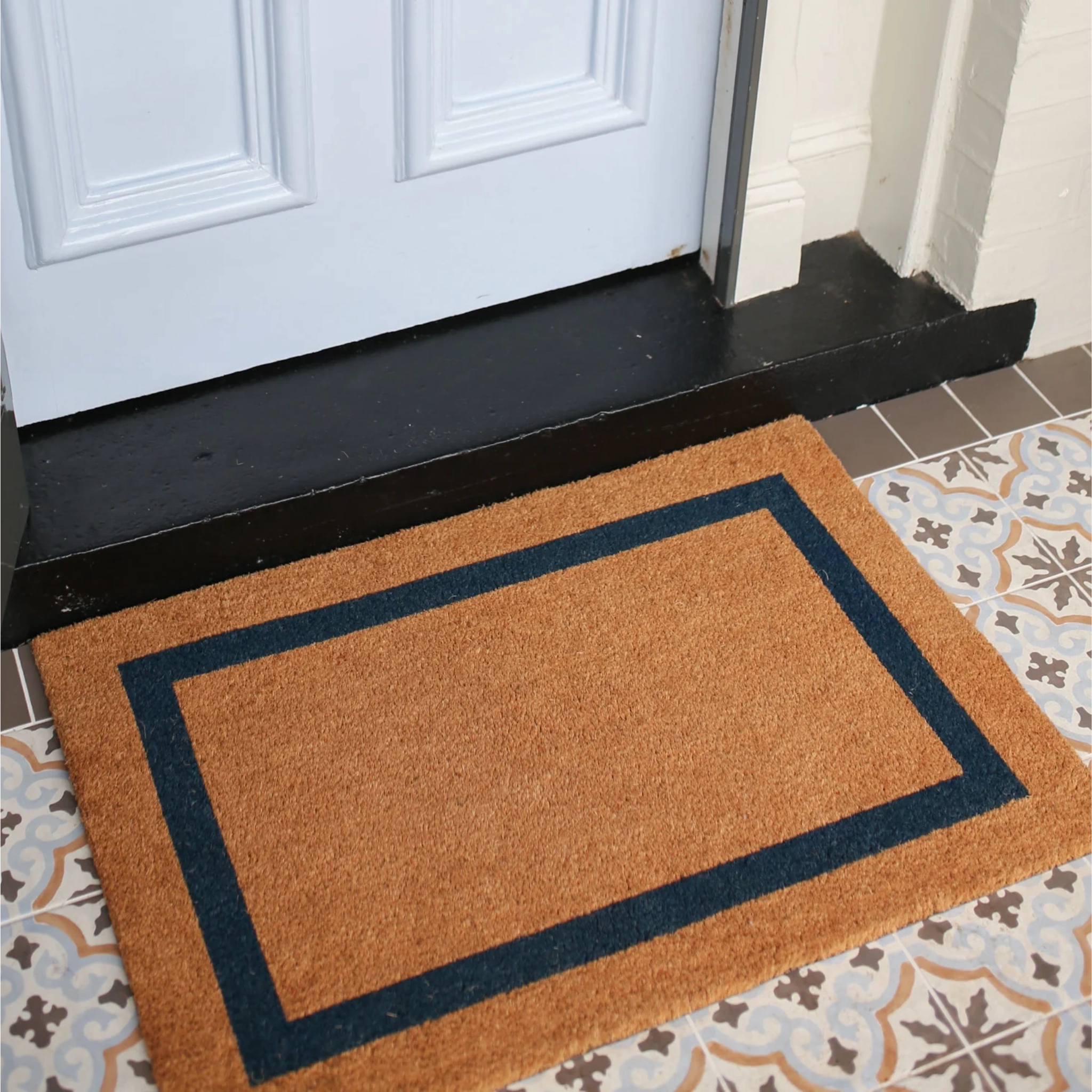 Door Mat Cape Cod Navy Border