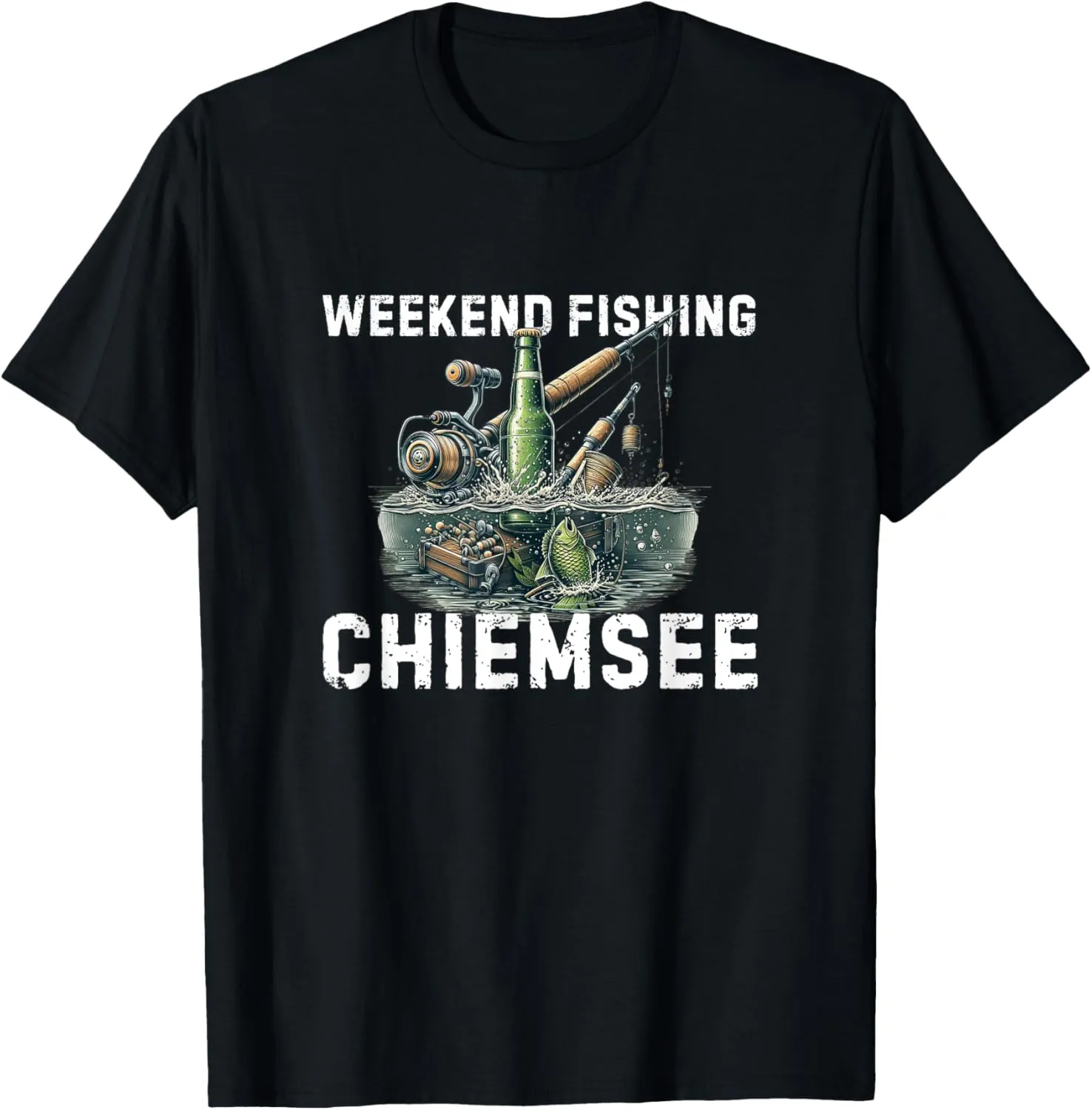 Drinking Weekend Fishing in Chiemsee Fishing Hobby T-Shirt