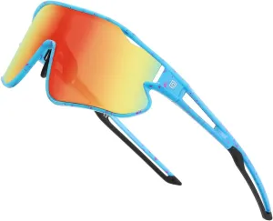 DUCO Kids Sunglasses Youth Baseball Sun Glasses Lightweight TR90 Frame UV400 Sports Cycling Shades for Boys Girls DK268