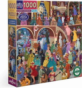 eeBoo Piece & Love: Alchemist's Masquerade - 1000 Piece Puzzle - Adult Square Jigsaw, 23"x 23", Includes Image Reference, Glossy Pieces