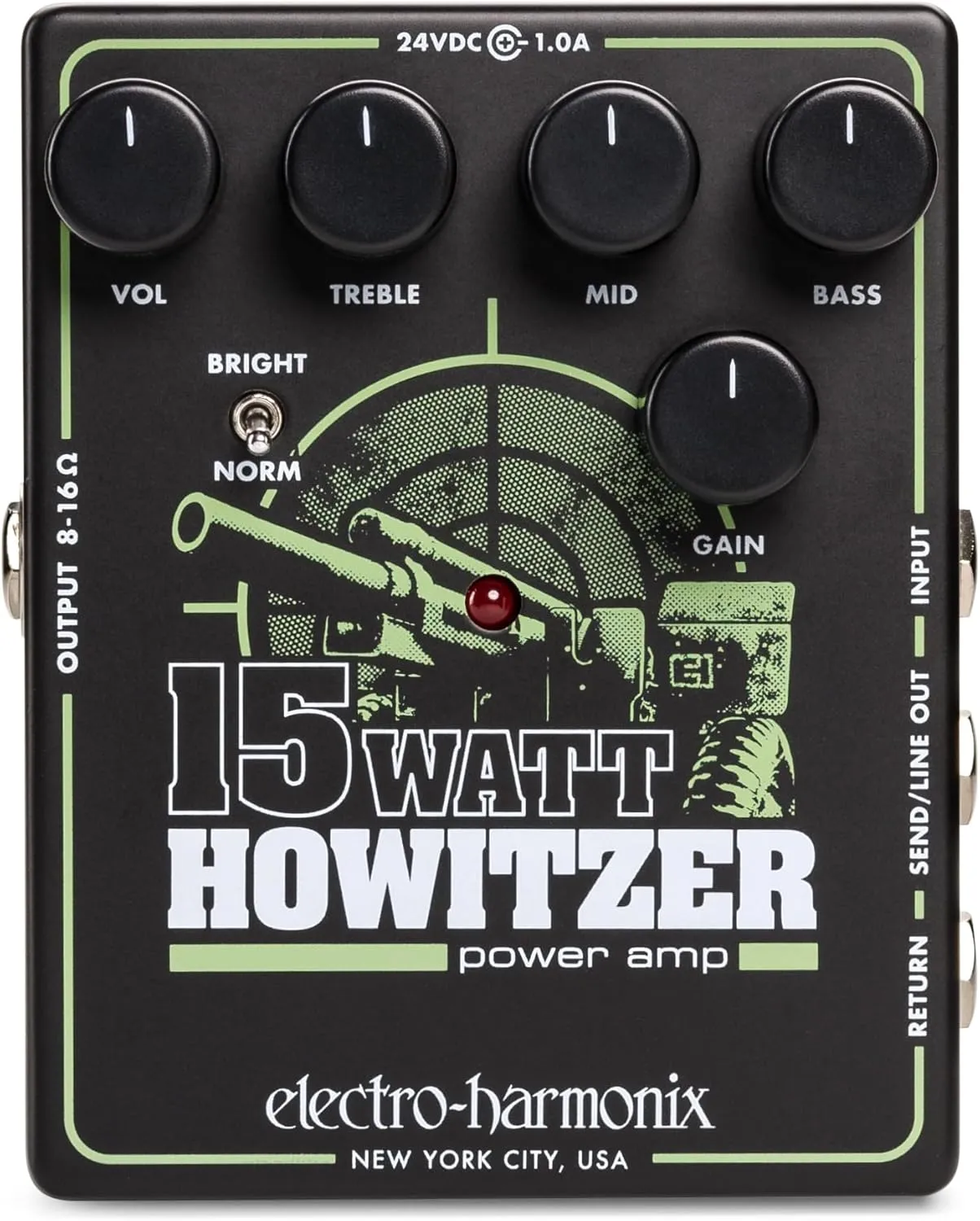 Eletcro-Harmonix 15 Watt Howitzer Pedal Guitar Amp/Preamp Pedal