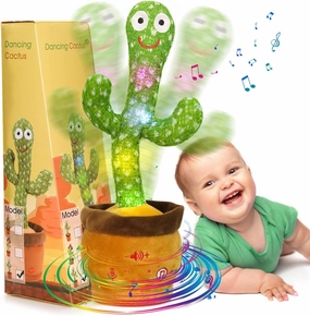 Emoin Dancing Cactus Talking Cactus Toy, Cactus Baby Toy Singing Children's Song Box,Mimicking Cactus Recording &Repeating What You Say,Electronic Educational Toys for Children Playing