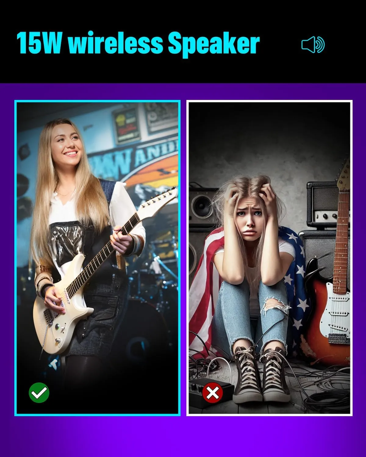 Enya Electric Guitar Inspire 39" Smart Electric Carbon Fiber Guitarra with 15W Wireless Speaker, 20 Distinct Tones, Onboard Presets, Charging Cable, Adjusting Wrench, and Gig Bag