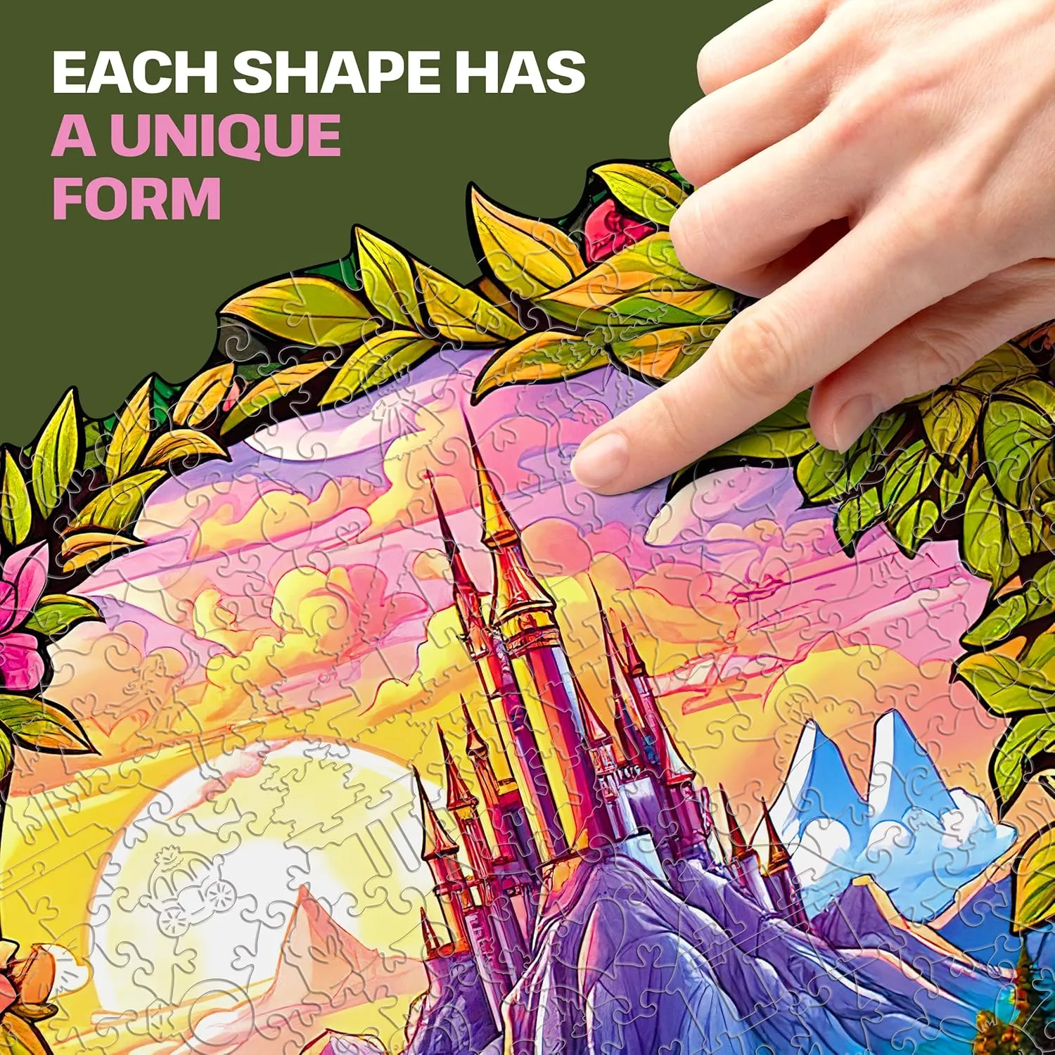 ESC WELT Wooden Magical Forest Puzzle 200 Pieces - Captivating Mind Entertainment for Teens and Adults - Fun and Environmentally Friendly Toy - Challenging Jigsaw Game - Wooden Puzzle